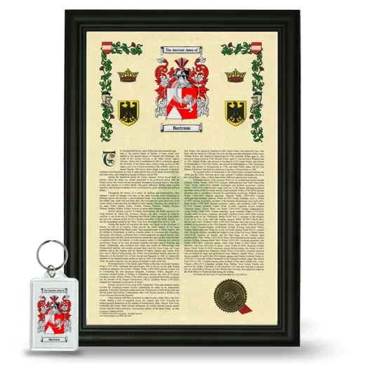 Bartram Framed Armorial History and Keychain - Black