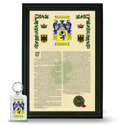 Baummeisten Framed Armorial History and Keychain - Black