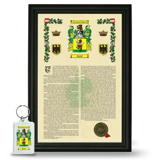 Bayerl Framed Armorial History and Keychain - Black