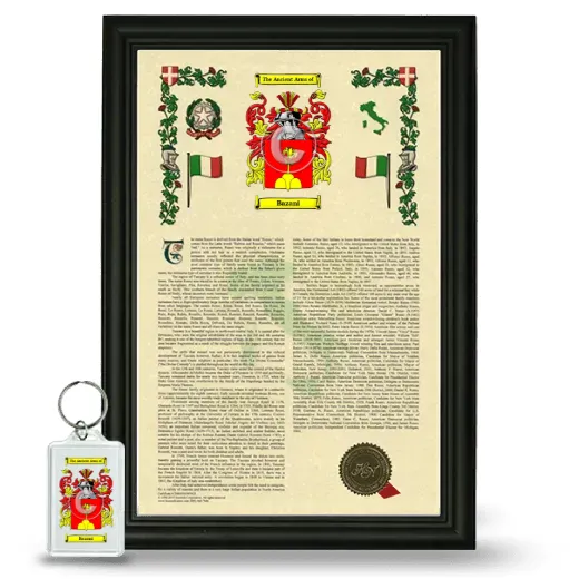 Bazani Framed Armorial History and Keychain - Black