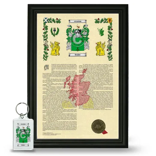 Beaier Framed Armorial History and Keychain - Black