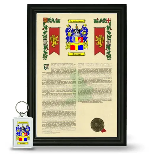Bearefart Framed Armorial History and Keychain - Black