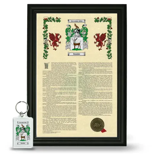 Beauint Framed Armorial History and Keychain - Black