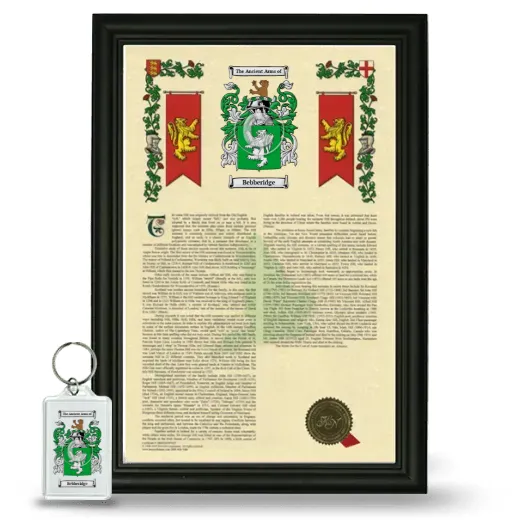 Bebberidge Framed Armorial History and Keychain - Black