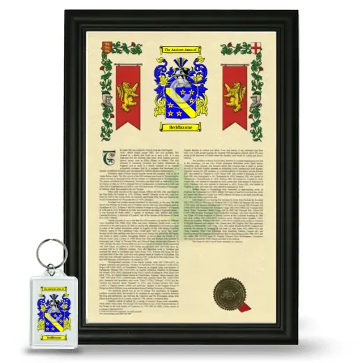 Beddissone Framed Armorial History and Keychain - Black