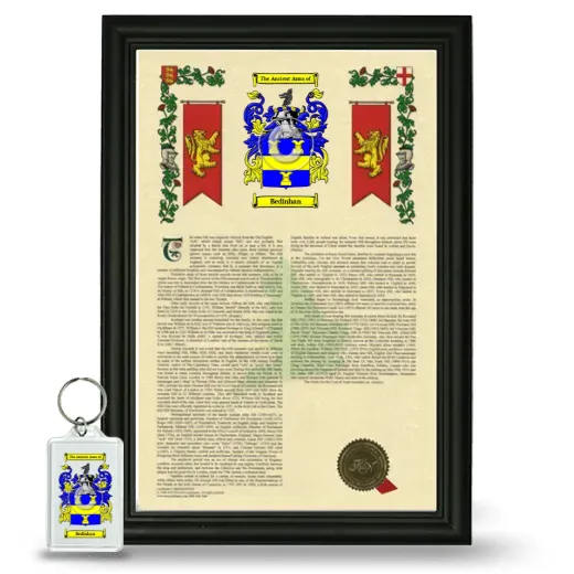 Bedinhan Framed Armorial History and Keychain - Black