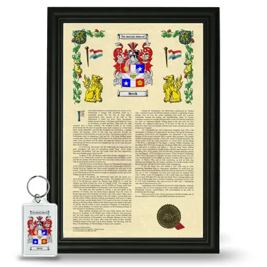 Beeck Framed Armorial History and Keychain - Black