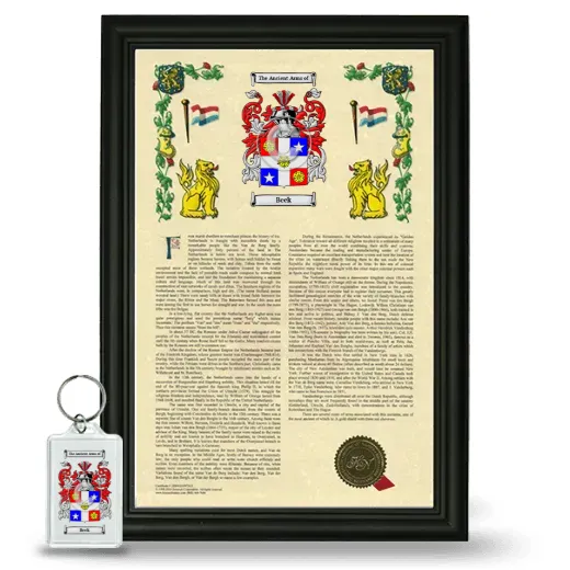 Beek Framed Armorial History and Keychain - Black