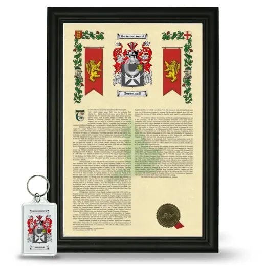 Beekensall Framed Armorial History and Keychain - Black