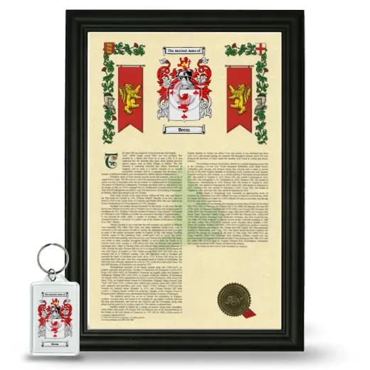 Beem Framed Armorial History and Keychain - Black
