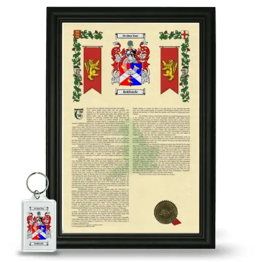 Bekfearde Framed Armorial History and Keychain - Black