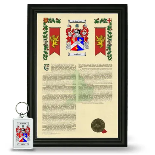 Bekferd Framed Armorial History and Keychain - Black