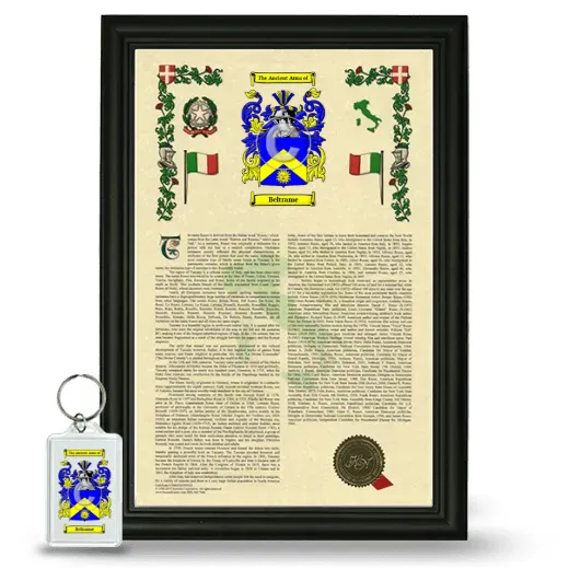 Beltrame Framed Armorial History and Keychain - Black