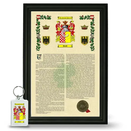 Bendt Framed Armorial History and Keychain - Black