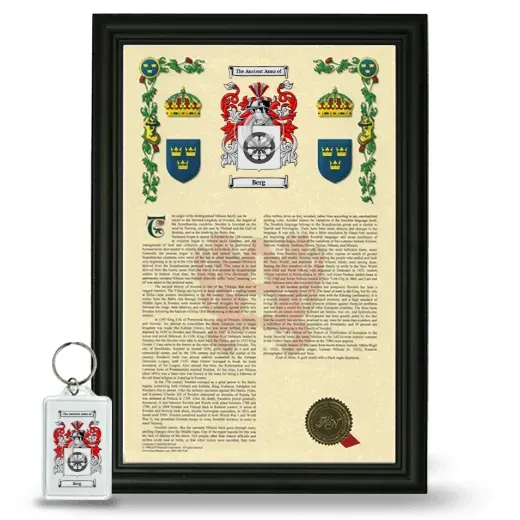 Berg Framed Armorial History and Keychain - Black