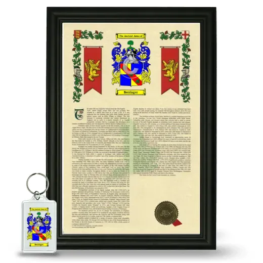 Berringer Framed Armorial History and Keychain - Black