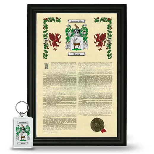 Beuern Framed Armorial History and Keychain - Black