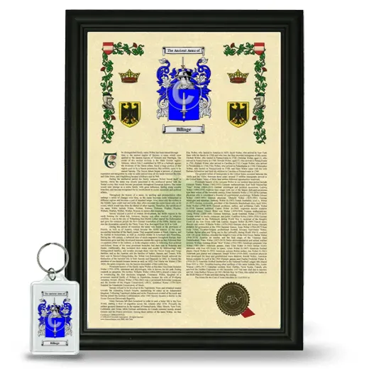 Bilinge Framed Armorial History and Keychain - Black