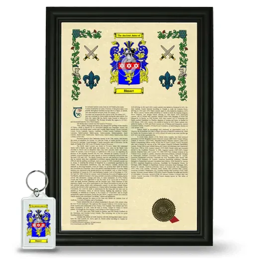 Bimart Framed Armorial History and Keychain - Black