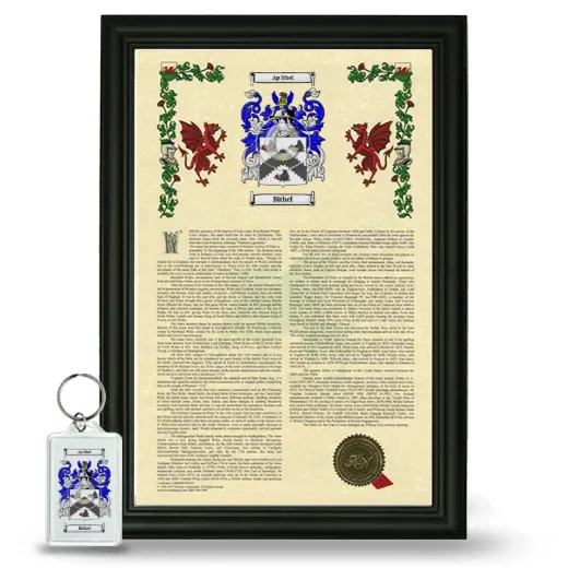 Bithel Framed Armorial History and Keychain - Black