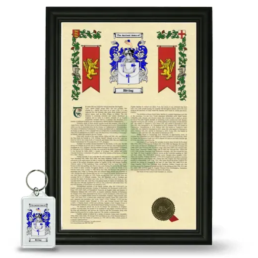 Bitting Framed Armorial History and Keychain - Black