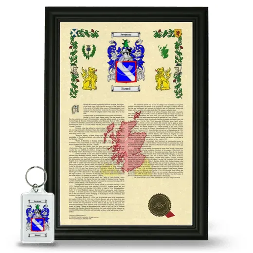 Bizerd Framed Armorial History and Keychain - Black