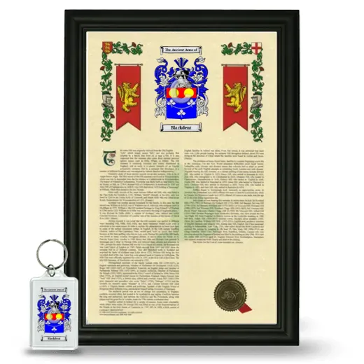 Blackdent Framed Armorial History and Keychain - Black