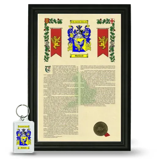 Blacknoll Framed Armorial History and Keychain - Black