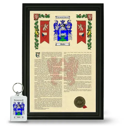 Blasko Framed Armorial History and Keychain - Black