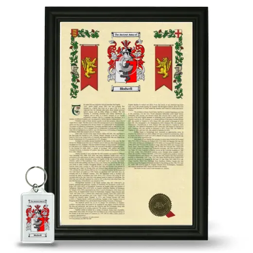 Blodwell Framed Armorial History and Keychain - Black