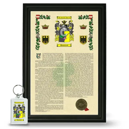 Blumental Framed Armorial History and Keychain - Black