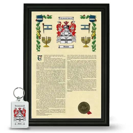 Blumm Framed Armorial History and Keychain - Black