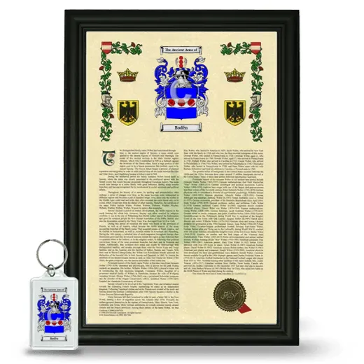 Bodén Framed Armorial History and Keychain - Black