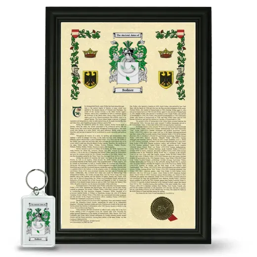 Bodmer Framed Armorial History and Keychain - Black