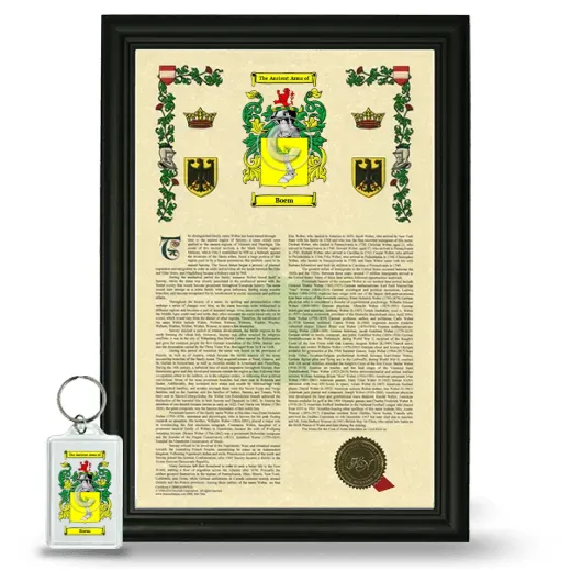 Boem Framed Armorial History and Keychain - Black