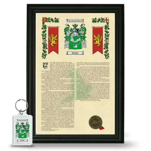 Boerlay Framed Armorial History and Keychain - Black
