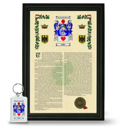 Boffa Framed Armorial History and Keychain - Black