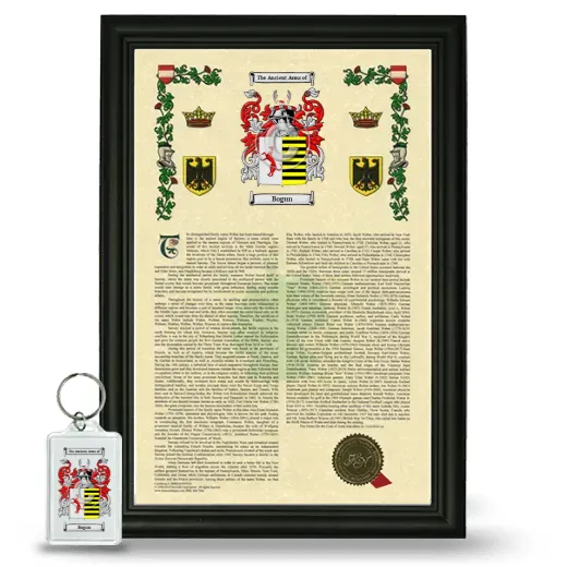 Bogun Framed Armorial History and Keychain - Black