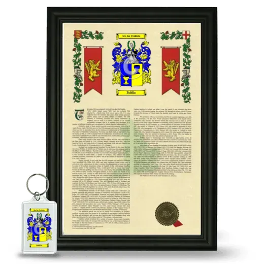Boldin Framed Armorial History and Keychain - Black