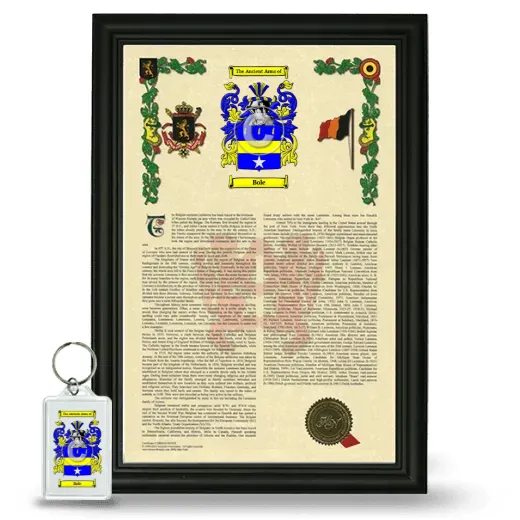 Bole Framed Armorial History and Keychain - Black