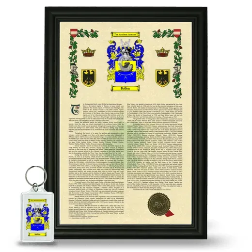 Bollen Framed Armorial History and Keychain - Black