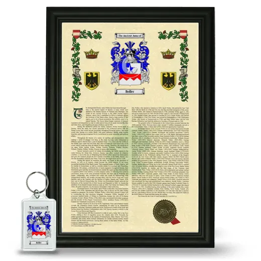 Boller Framed Armorial History and Keychain - Black