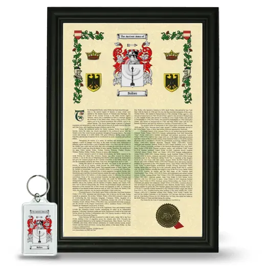 Boltes Framed Armorial History and Keychain - Black