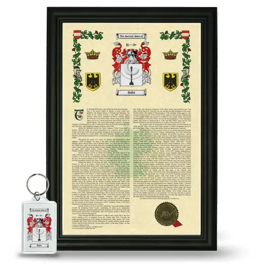 Boltt Framed Armorial History and Keychain - Black