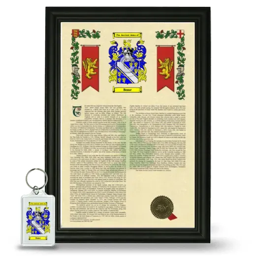 Bome Framed Armorial History and Keychain - Black