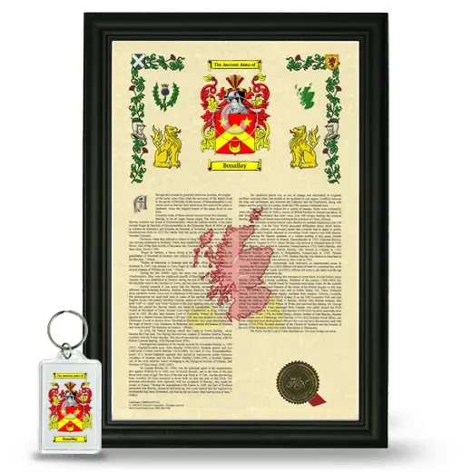 Bonallay Framed Armorial History and Keychain - Black