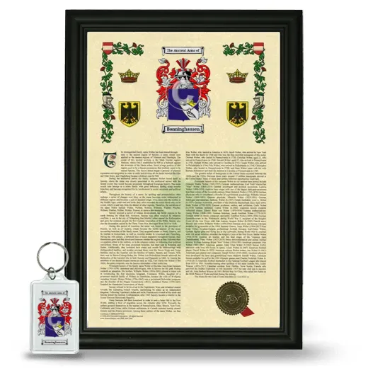 Bonninghausen Framed Armorial History and Keychain - Black