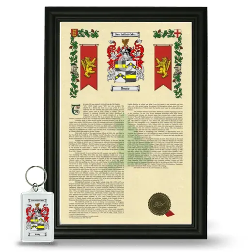 Bonty Framed Armorial History and Keychain - Black
