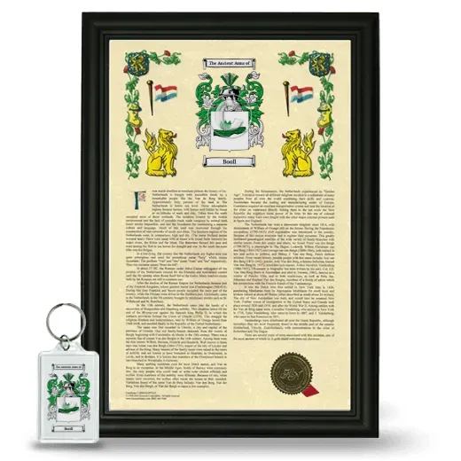 Booll Framed Armorial History and Keychain - Black