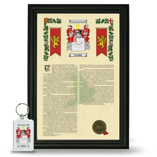 Boothbie Framed Armorial History and Keychain - Black